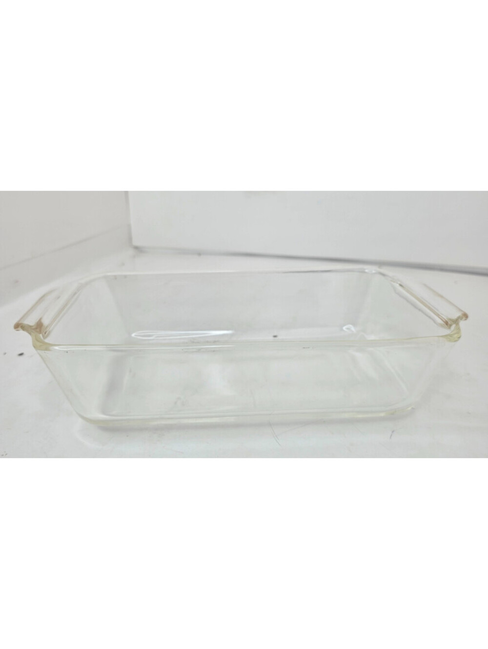Vintage Fire-King Clear Glass Loaf Pan 1 Qt. Anchor Hocking Baking Dish #441
